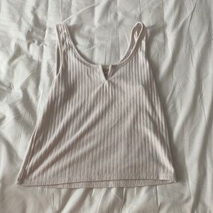 White ribbed tank top